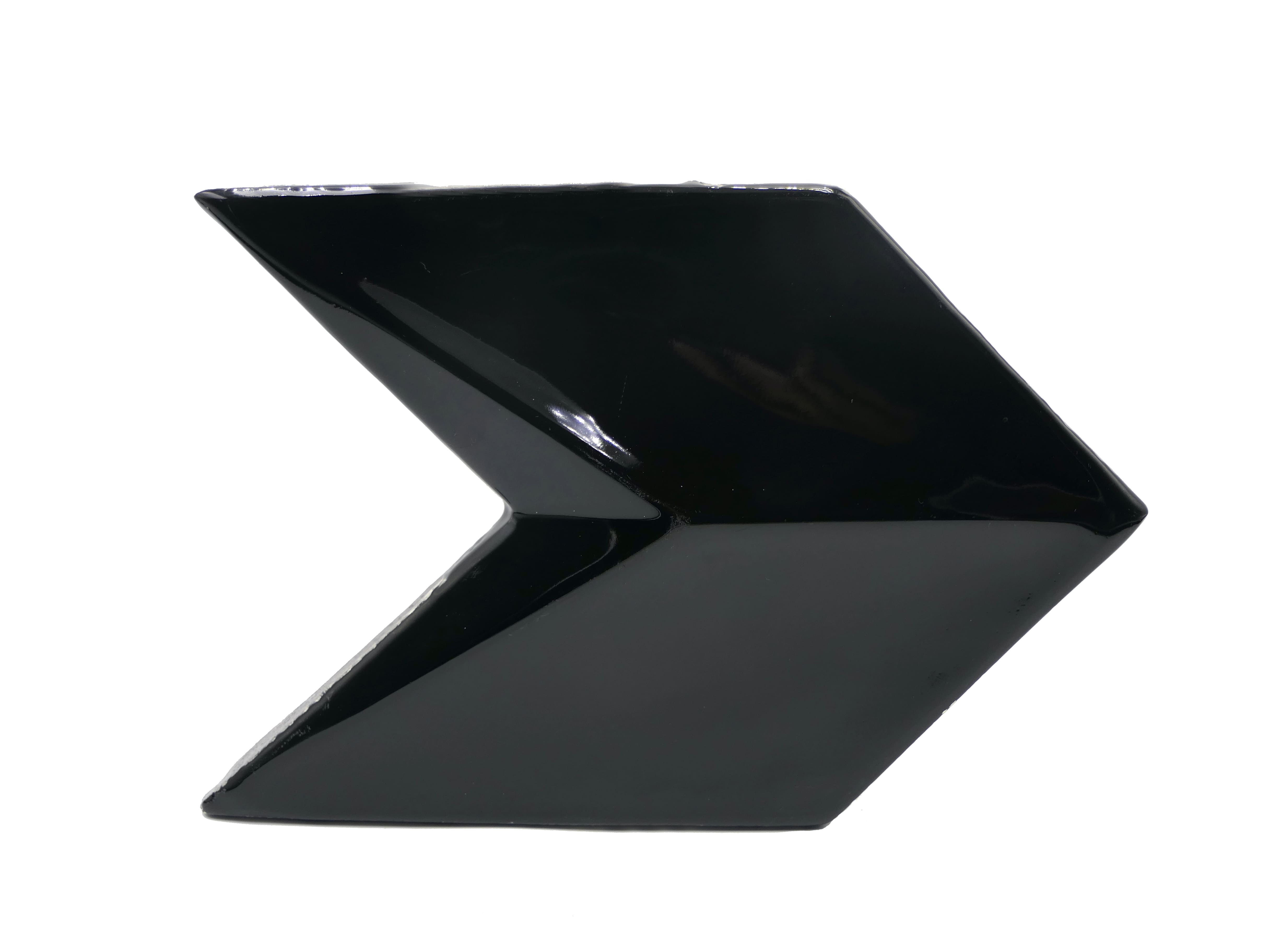 Azulejo de Cerámica Flecha Decor Negro Brillo