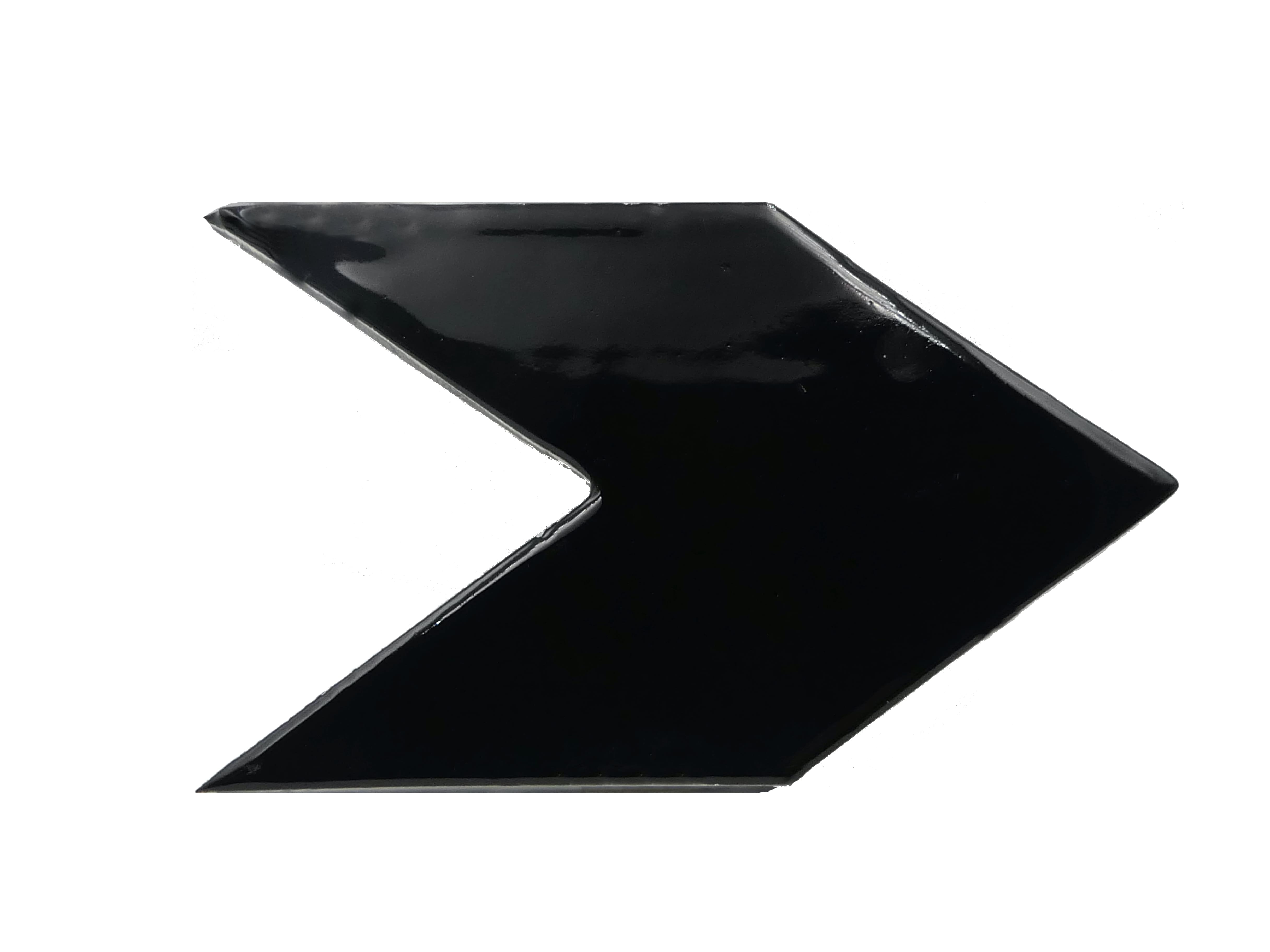 Azulejo de Cerámica Flecha Negro Brillo