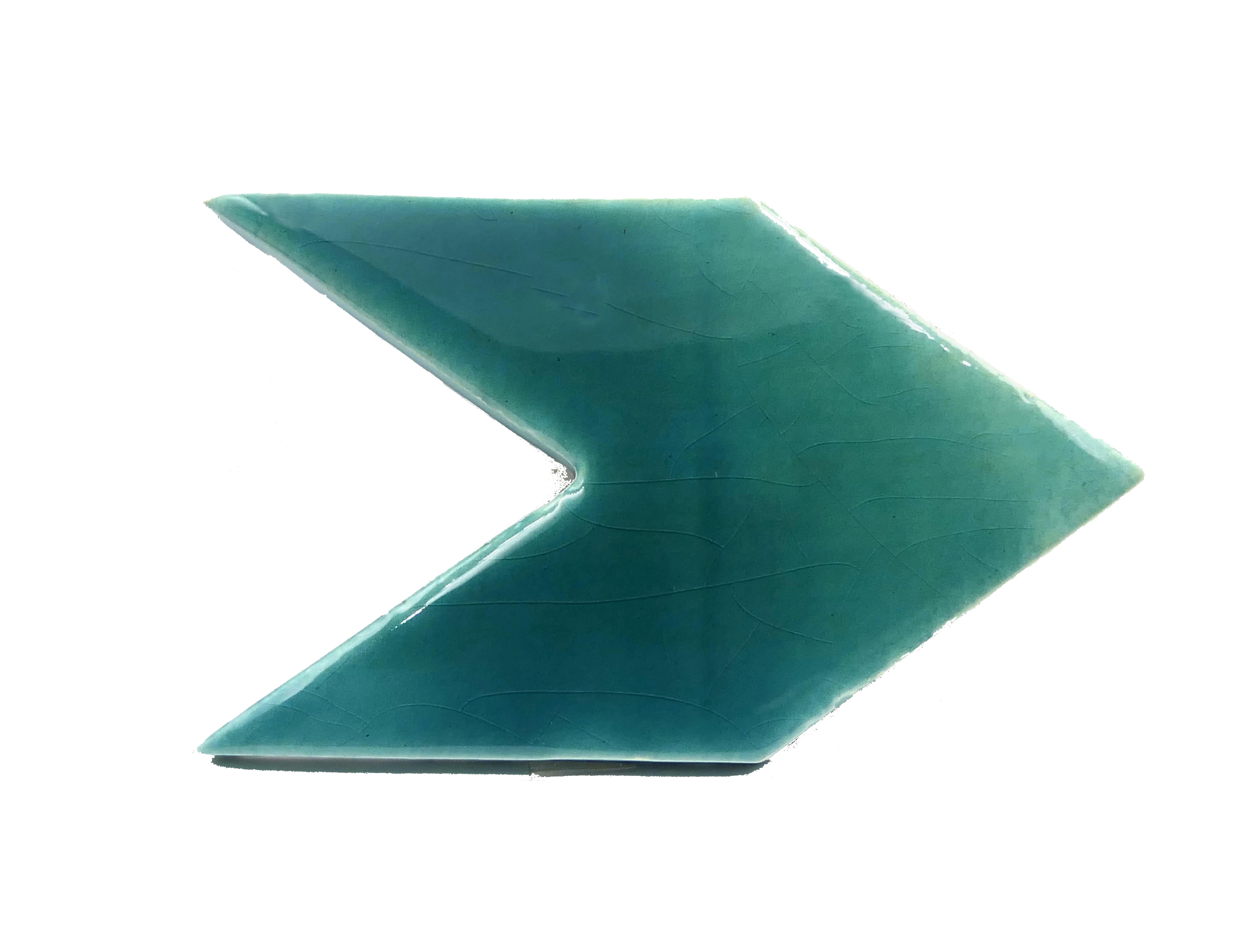 Azulejo de Cerámica Flecha Verde Aguamarina