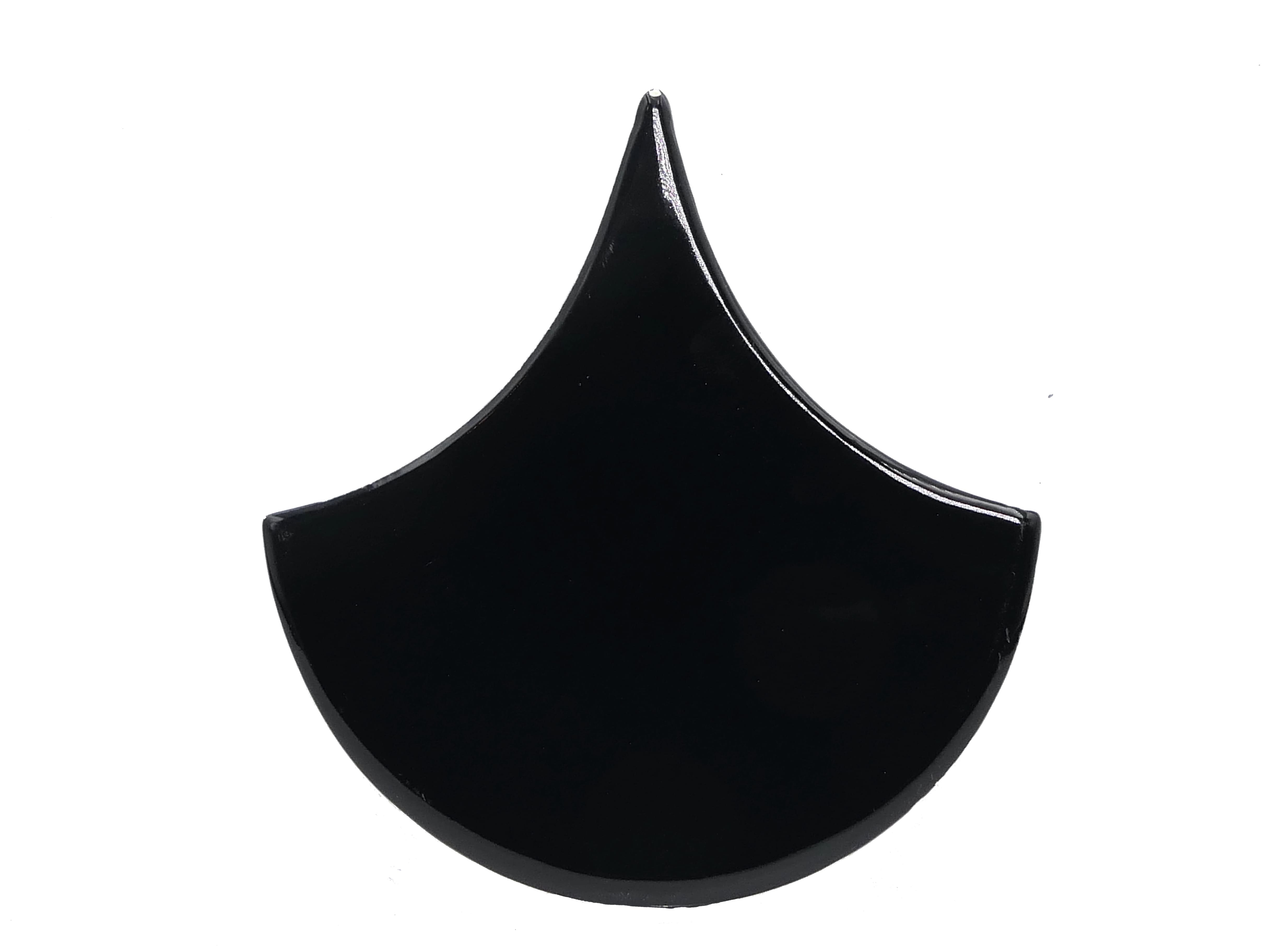 Azulejo de Cerámica Lágrima Negro Brillo