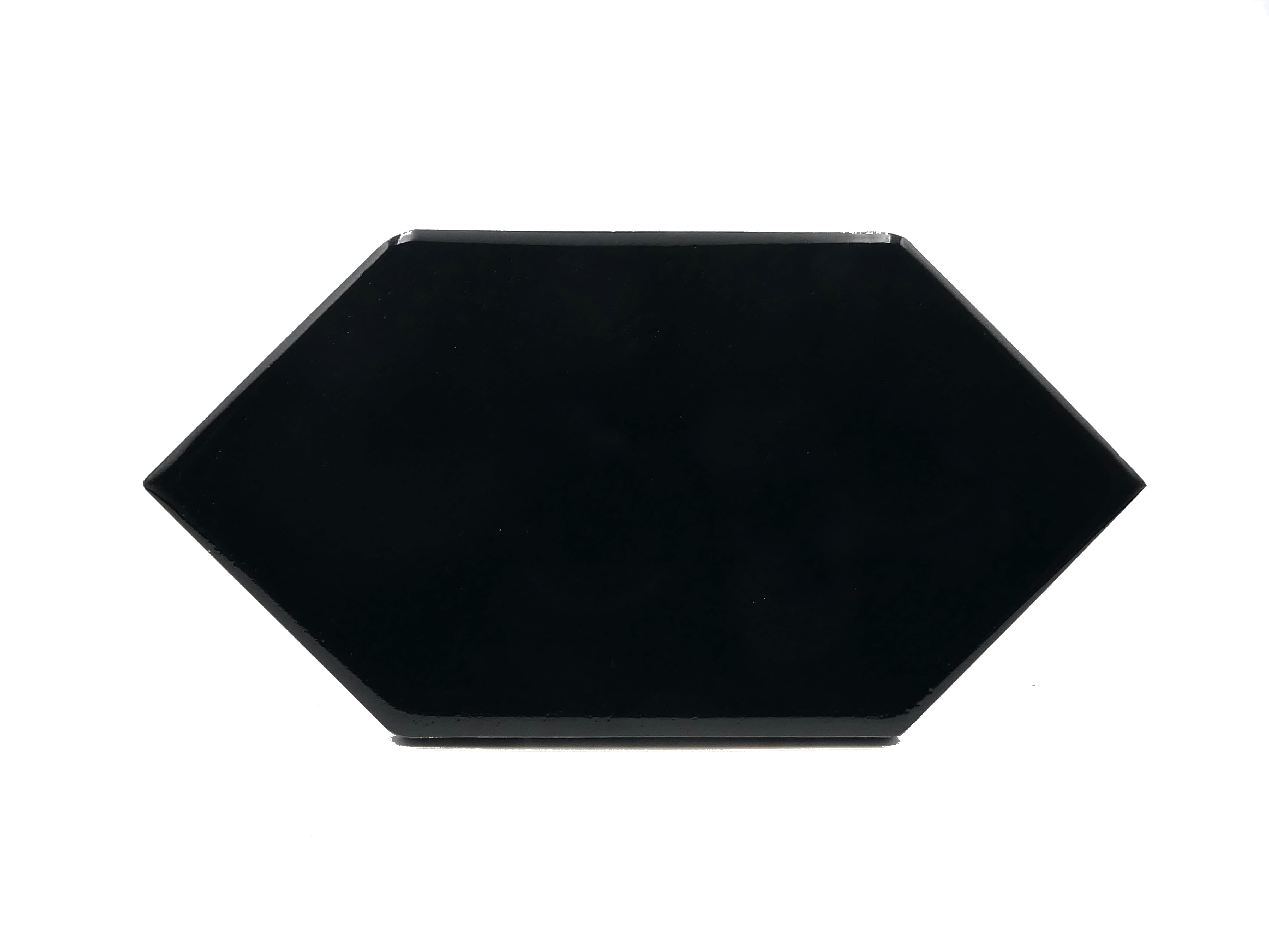 Azulejo de Cerámica Naveta Negro Brillo