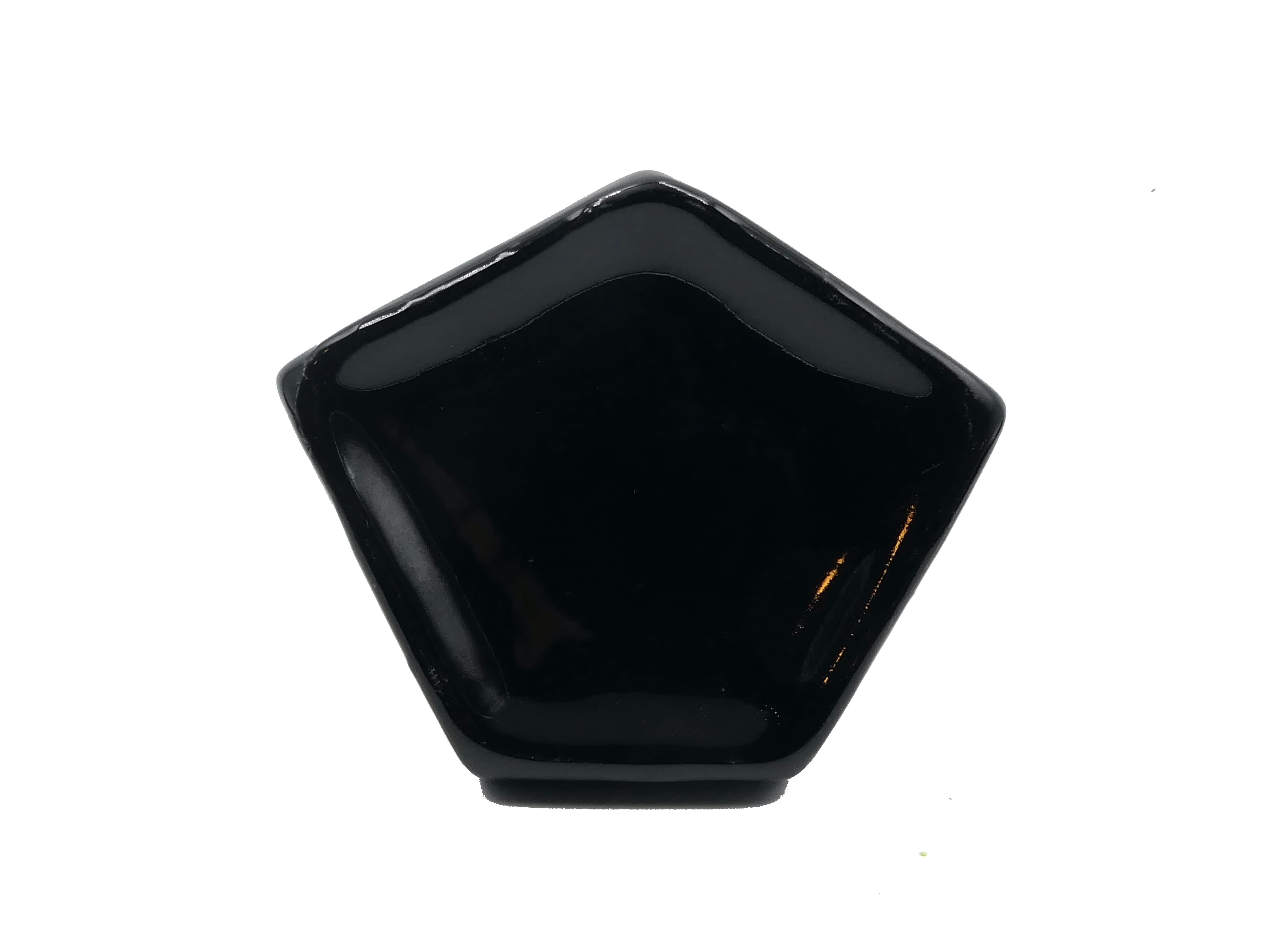 Azulejo de Cerámica Pentágono Negro Brillo