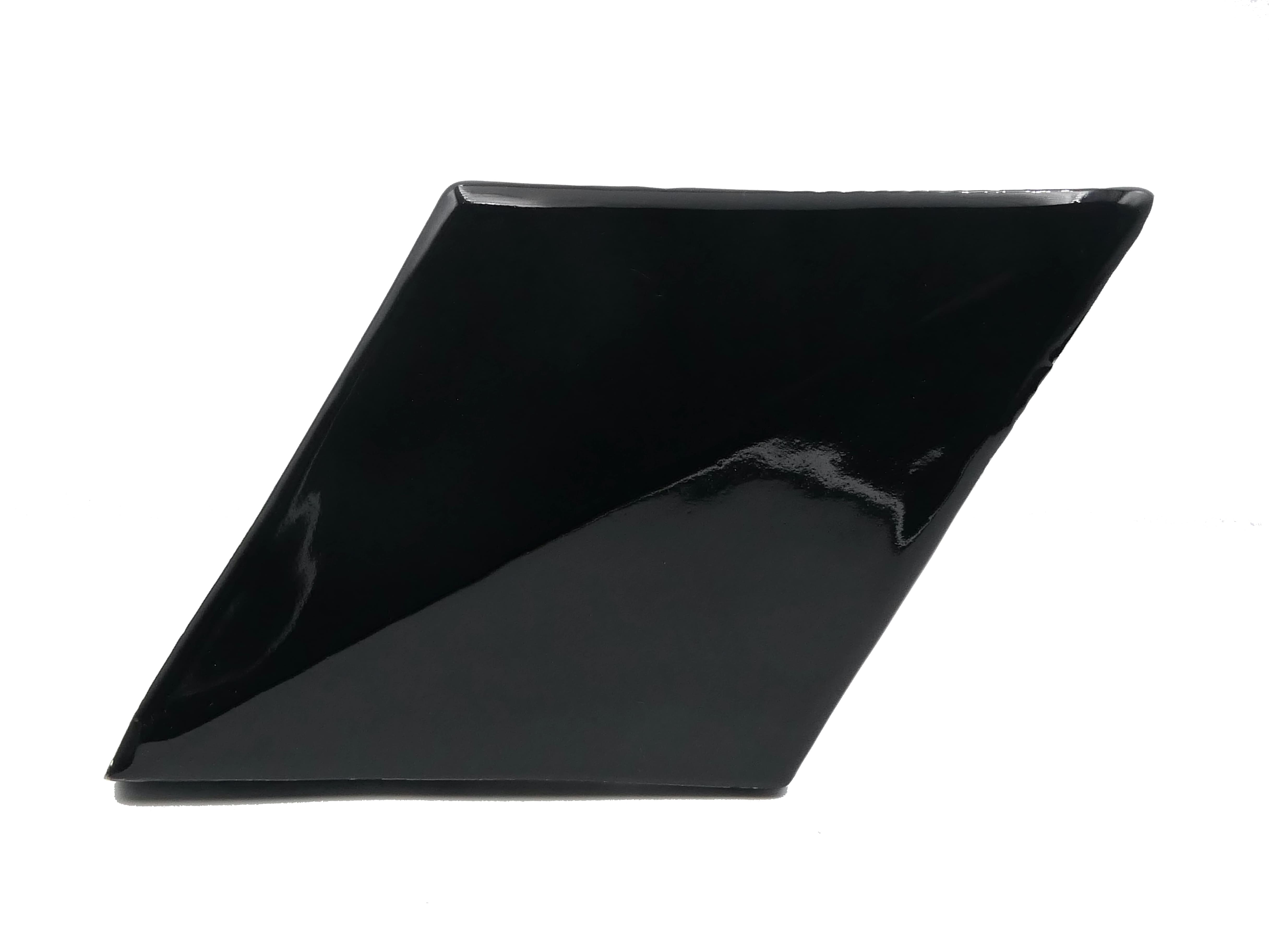 Azulejo de Cerámica Rombo Negro Brillo