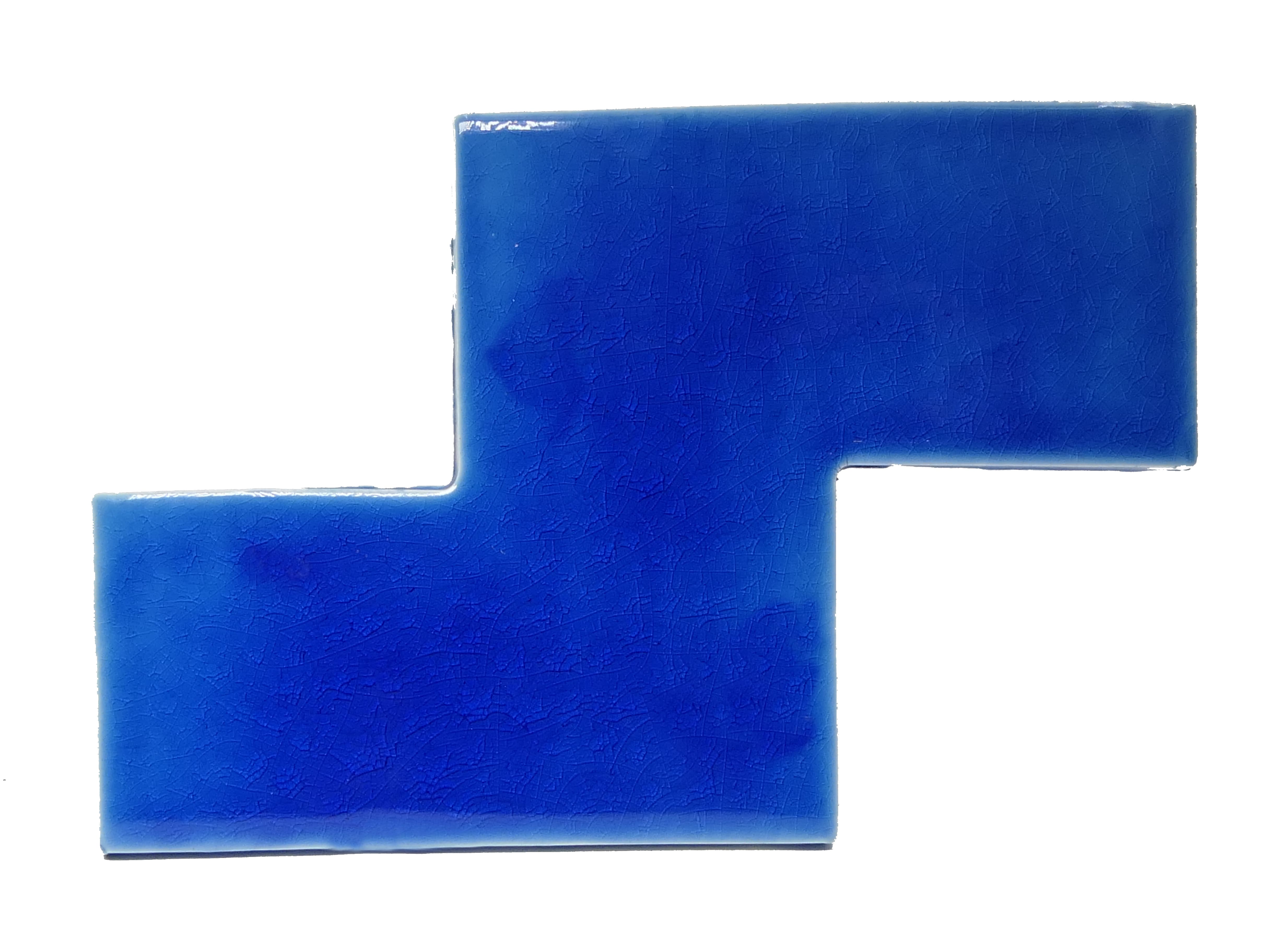 Azulejo de Cerámica Tetris Azul Agua
