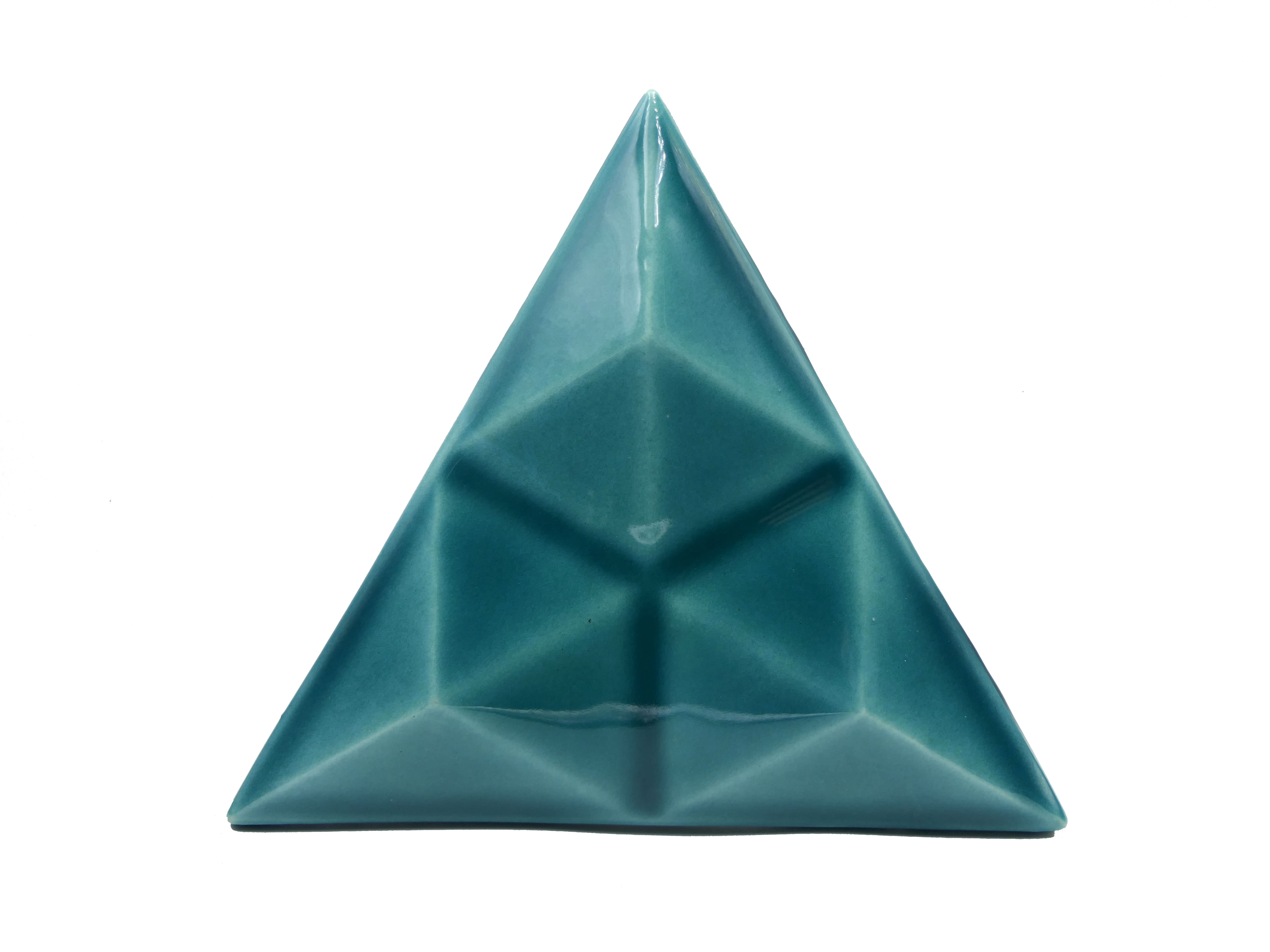 Azulejo de Cerámica Trángulo Diamante Verde Aguamarina